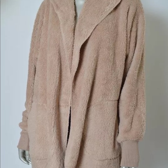 BRAND NEW SUPER CUTE FUZZY FAUX FUR FLEECE COAT - Picture 7 of 8